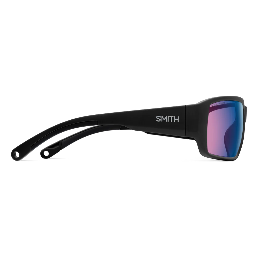 Smith Hookset Sunglasses - Matte Black | ChromaPop Glass Polarchromic Rose Blue Mirror