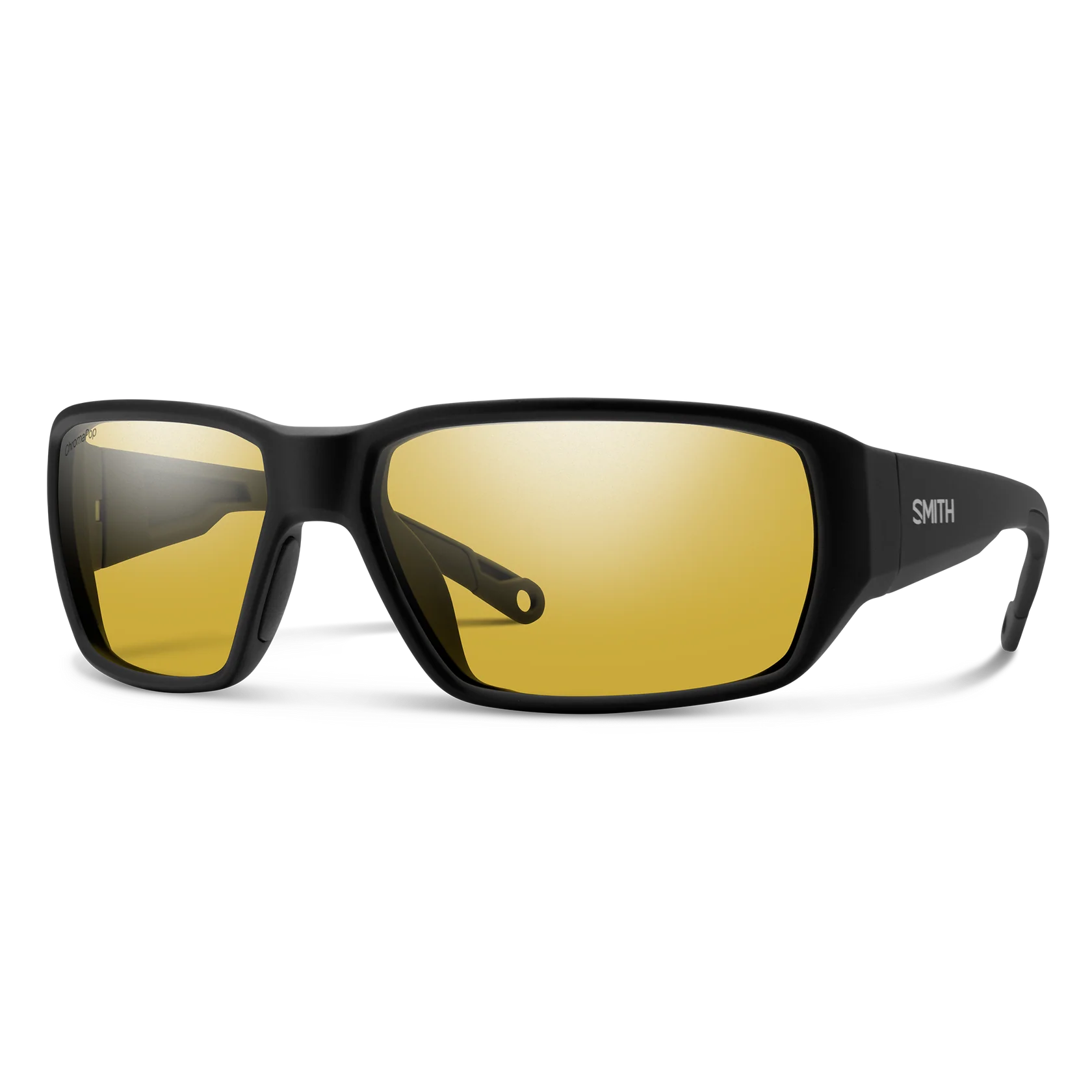 Smith Hookset Sunglasses Matte Black Frame with ChromaPop Glass Polarized Low Light Yellow