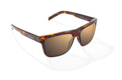 Bajio Hopedale Sunglasses - Dark Brown Tort Gloss Frame with Copper Glass Lens