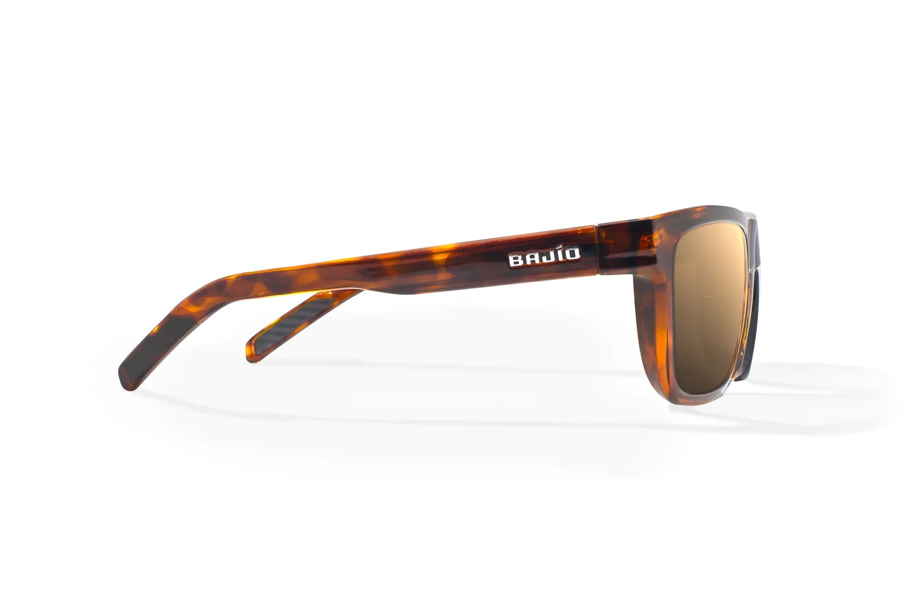 Bajio Hopedale Sunglasses - Dark Brown Tort Gloss Frame with Copper Glass Lens
