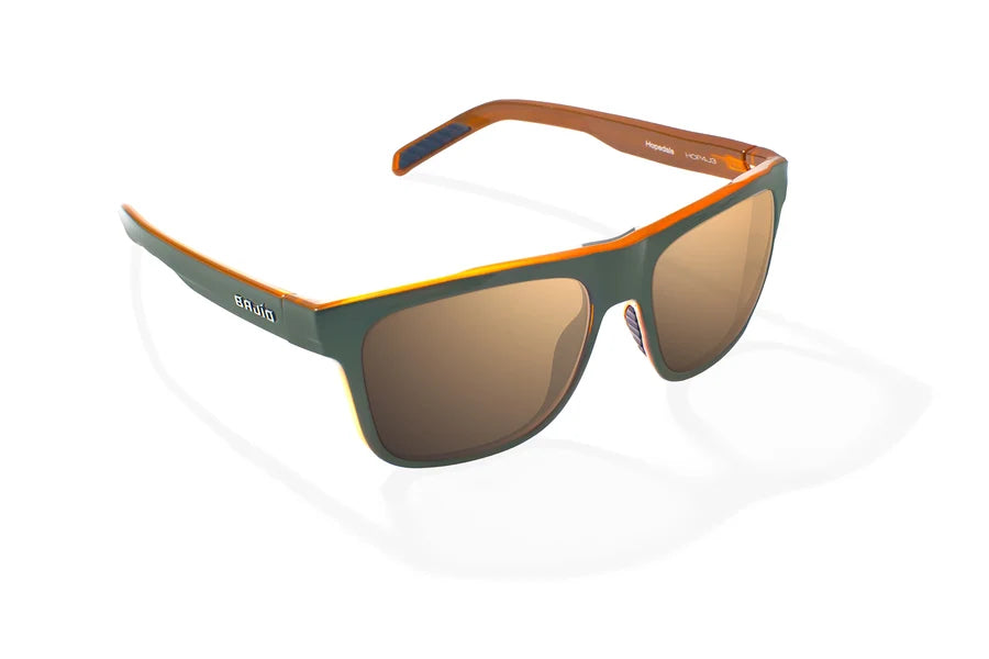 Bajio Hopedale Sunglasses - Gray Glass Gloss Frame with Copper Polycarbonate Lenses