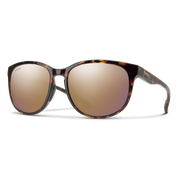 Smith Lake Shasta Sunglasses - Tortoise + ChromaPop Polarized Rose Gold Mirror Lens