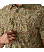 Patagonia Men's S/S Self Guided Sun Shirt - Coastal Edge: Weathered Stone