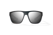 Bajio Las Rocas Sunglasses - Black Matte Frame with Silver Mirror Glass Lens