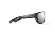 Bajio Las Rocas Sunglasses - Black Matte Frame with Silver Mirror Glass Lens