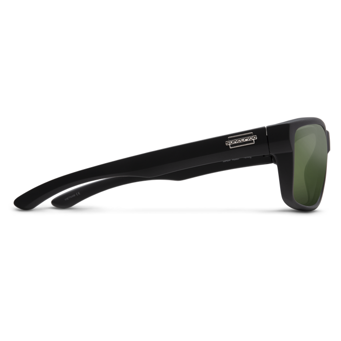 Suncloud Mayor Sunglasses - Matte Black + Polarized Gray Green Lens