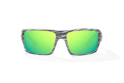 Bajio Nato Sunglasses - Gray Grass Matte Frame with Green Mirror Polycarbonate Lenses