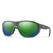 Smith Outrigger Sunglasses - Matte Slate + ChromaPop Polarized Green Mirror Lens