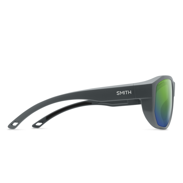 Smith Outrigger Sunglasses - Matte Slate + ChromaPop Polarized Green Mirror Lens