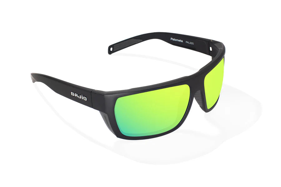 Bajio Palometa Readers Sunglasses +2.50 - Black Matte | Green Mirror Lens
