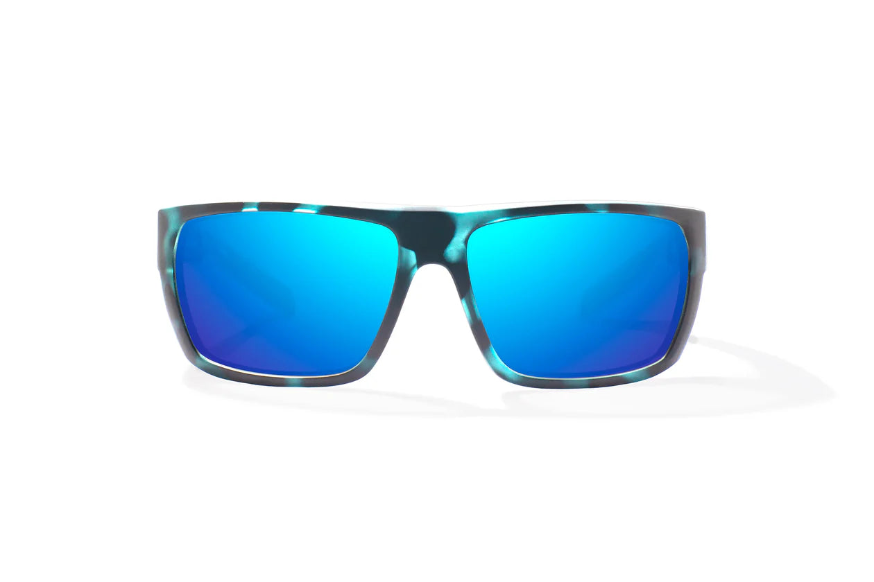 Bajio Palometa Sunglasses - Blue Tort Matte Frame / Blue Mirror Polycarbonate Lens