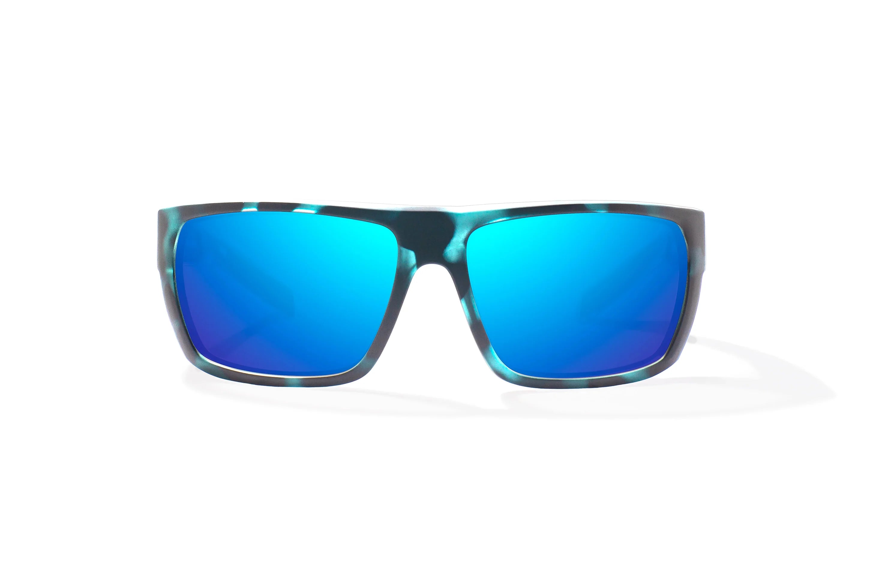 Bajio Palometa Sunglasses - Blue Water Matte Frame with Blue Mirror Glass Lens