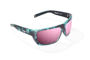 Bajio Palometa Sunglasses - Blue Water Matte Frame with Rose Mirror Glass Lens