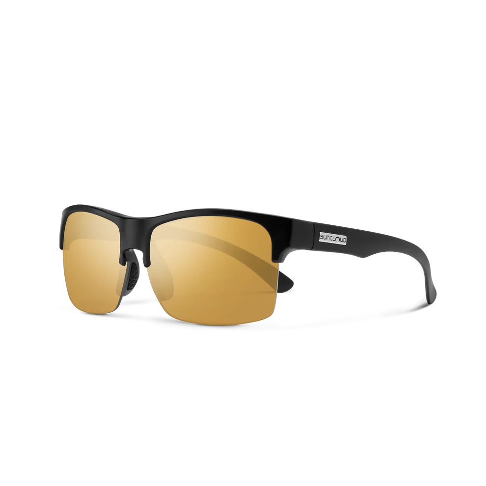Suncloud Rambler Lite Sunglasses - Matte Black + Polarized Sienna Mirror Lens