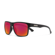 Suncloud Rambler Sunglasses - Matte Black + Polarized Red Mirror Lens