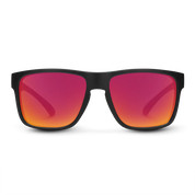 Suncloud Rambler Sunglasses - Matte Black + Polarized Red Mirror Lens