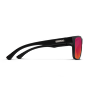 Suncloud Rambler Sunglasses - Matte Black + Polarized Red Mirror Lens