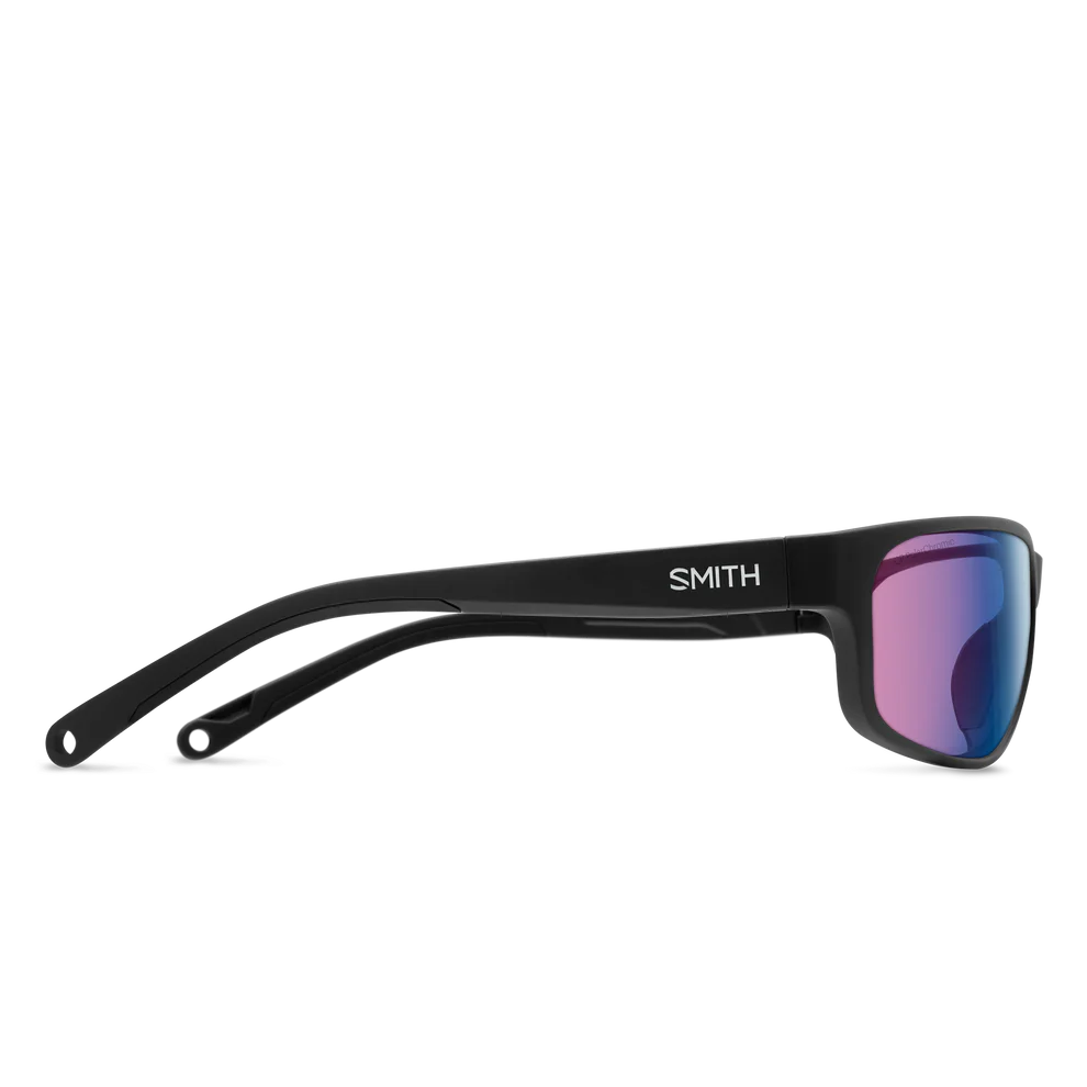 Smith Redding 2 Sunglasses - Matte Black | ChromaPop Glass Polarchromic Rose Blue Mirror