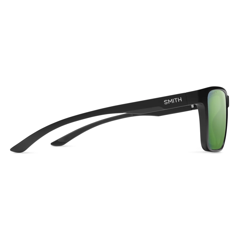 Smith Riptide XL Sunglasses - Matte Black Frame with ChromaPop Polarized Green Mirror