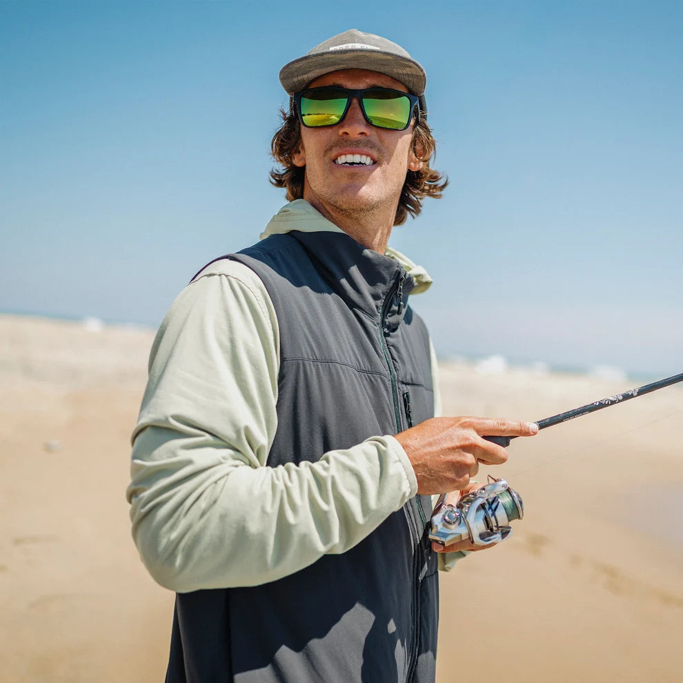Smith Riptide XL Sunglasses - Matte Black Frame with ChromaPop Polarized Green Mirror