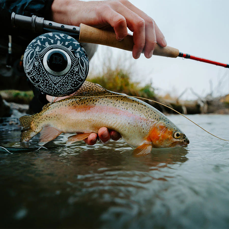 Ross Reels San Miguel Underwood Series - Gloss Black Finish with Underwood Mayfly Flurry Engraving