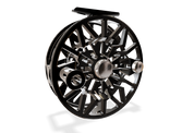 Abel SDX 9/11 Fly Reel - Ported - Gloss Black Finish with Gloss Black Drag Knob and Black Handle