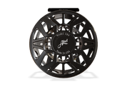 Abel SDX 9/11 Fly Reel - Ported - Gloss Black Finish with Gloss Black Drag Knob and Black Handle