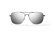 Bajio Snipes Sunglasses - Matte Black Frame with Silver Mirror Polycarbonate Lens