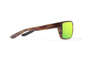 Bajio Stiltsville Sunglasses - Brown Tortoise Gloss Frame with Green Mirror Glass Lens