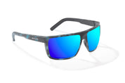 Bajio Toads Sunglasses - Blue Water Matte with Blue Mirro Glass Lenses