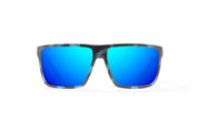 Bajio Toads Sunglasses - Blue Water Matte with Blue Mirro Glass Lenses