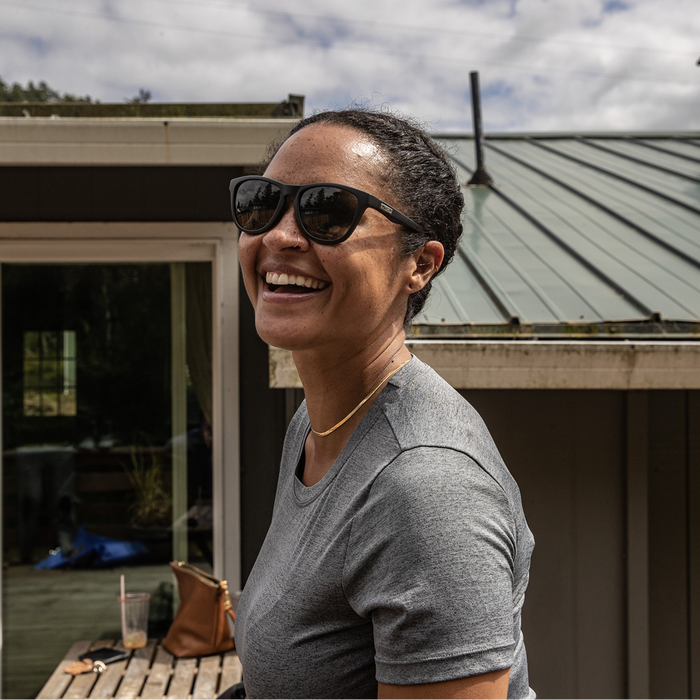 Suncloud Topsail Sunglasses - Matte Black + Polarized Gray Green Lens