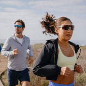 Sunclud Upshot Sunglasses - White + Polarized Low Light Rose Lens