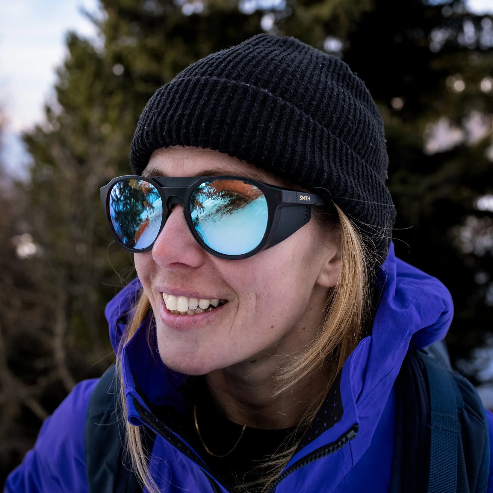 Smith Venture Sunglasses - Matte Tortoise Frame with ChromaPop Glacier Photochromic Copper Opal Mirror Lens